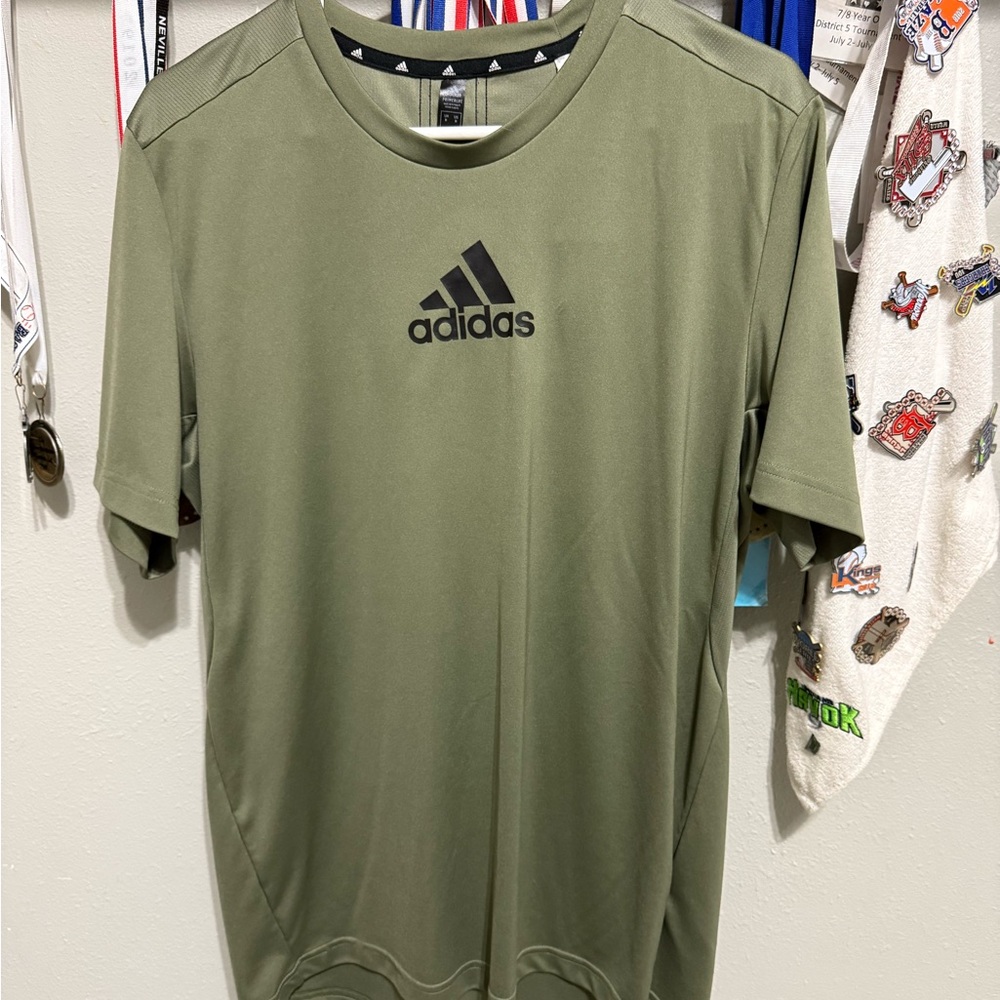 Adidas Men's Short Sleeve Olive Tee